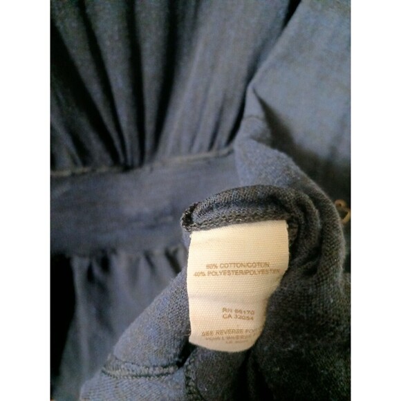 Free People Women's Navy Blue Small Cardigan Duster Fringe Long Sleeve Sweater - Picture 6 of 13